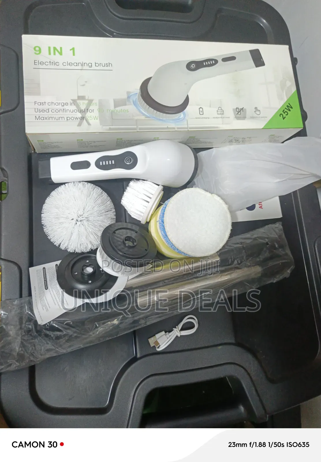 9 in 1 Cordless Electric Spin Scrubber