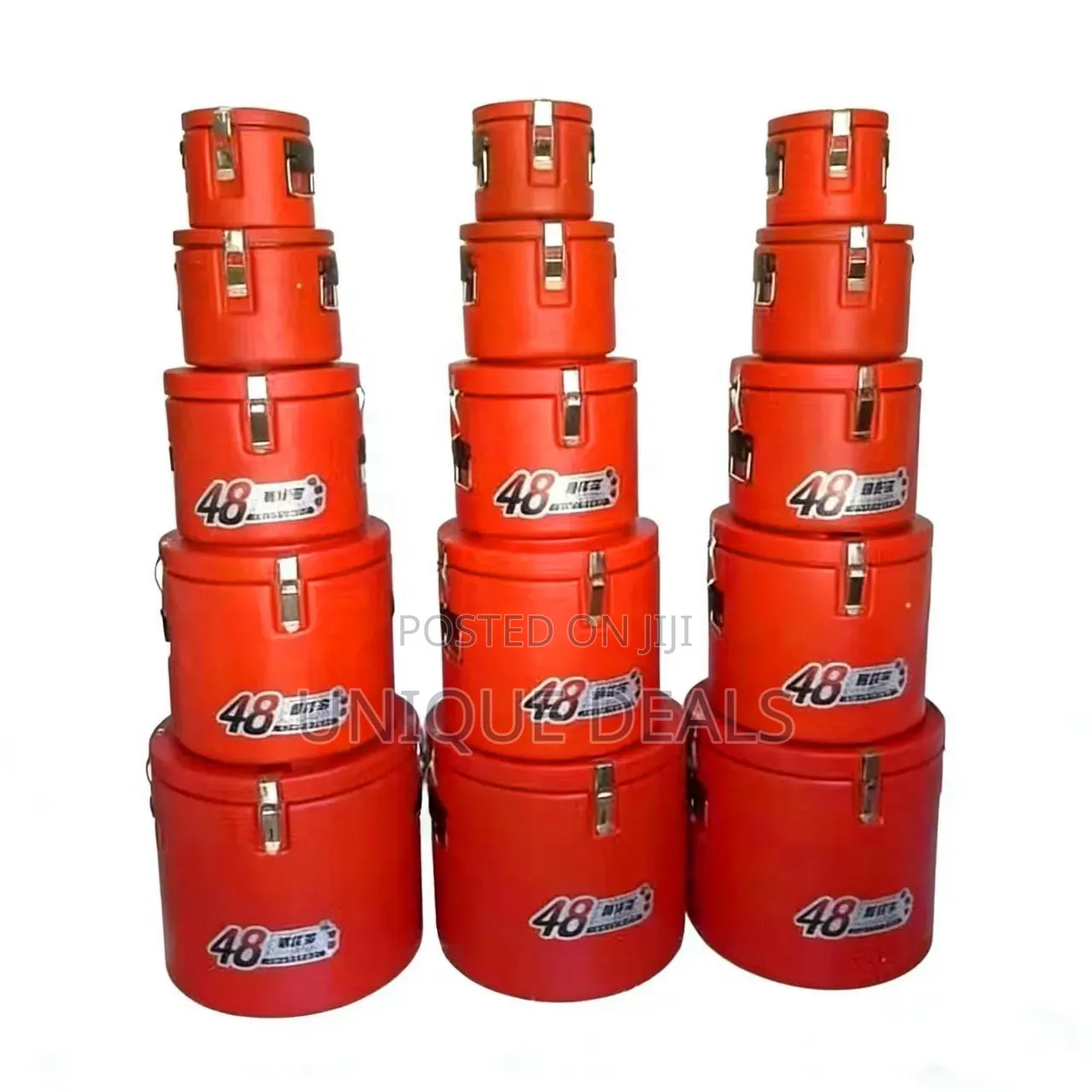 5pcs Insulated Food Barrel With Stainless Steel Interior