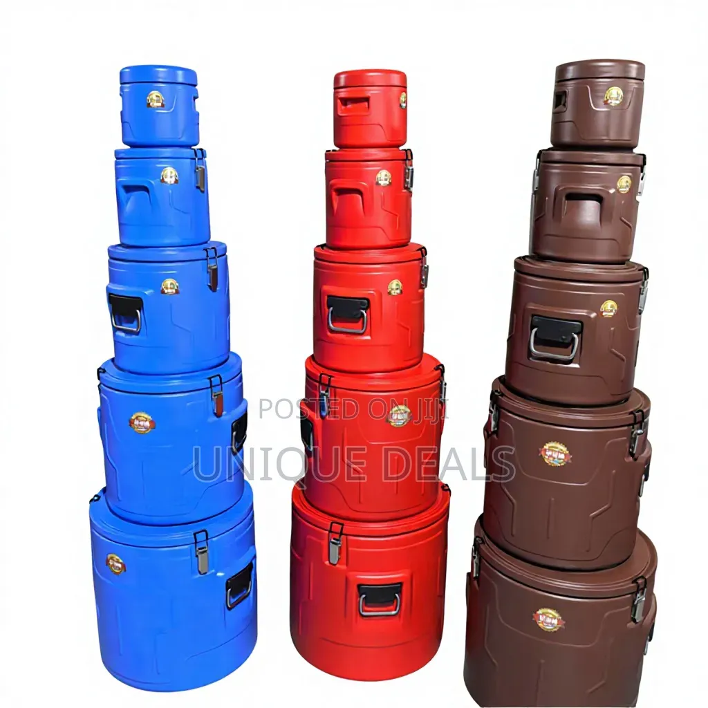 5pcs Insulated Food Barrel With Stainless Steel Interior