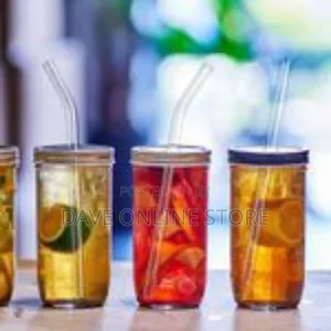 Set of 6 Glass Straws + a Washer