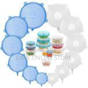 Reusable Silicone Food Storage Stretch Lids Set (6 Pieces)