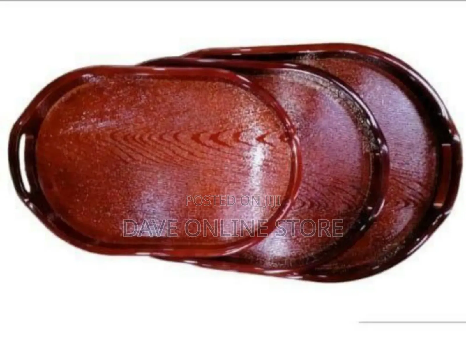 Deluxe Lacquered Oval Serving Tray Set