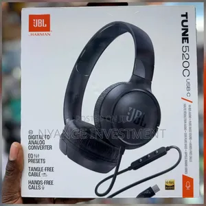 JBL Tune 520c Usb-C Wired on-Ear Headphones With Hi-Res Audio Support.