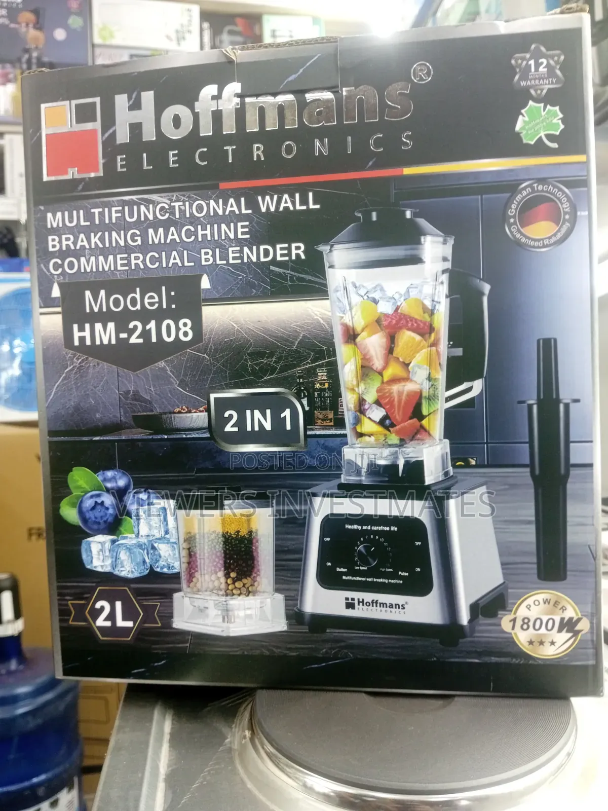 Commercial Multi Purpose 2 in 1 Blender