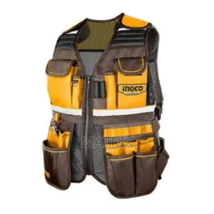 Ingco Tool Vest Featuring Air-mesh Material And Multiple Pockets