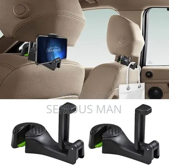 In 1 Car Back Seat Hanger With a Mobile Phone Holder