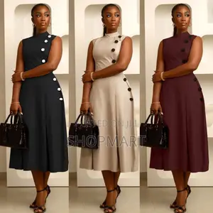 Body Hugging Office Mid Calf Dress