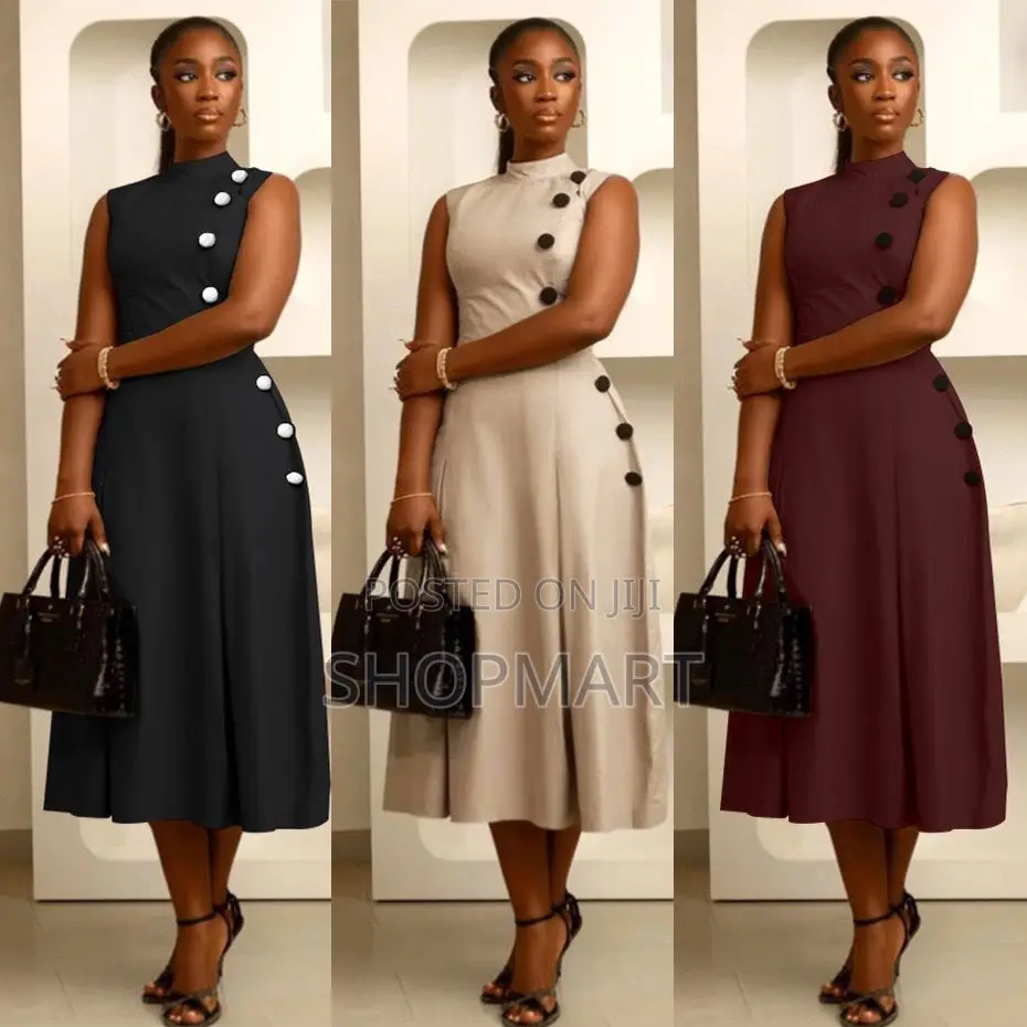 Body Hugging Office Mid Calf Dress