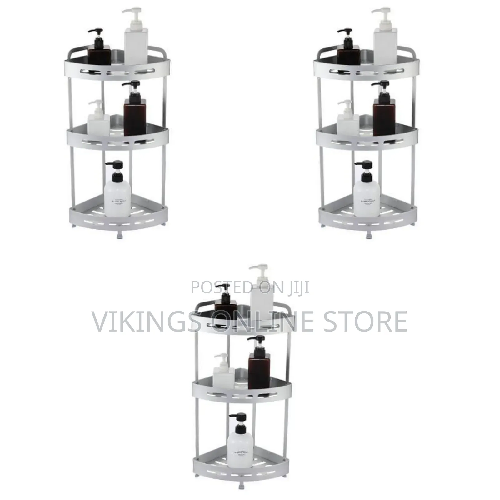Bathroom Kitchen Triangular Aluminum Wall Mount Shower Shelf Storage