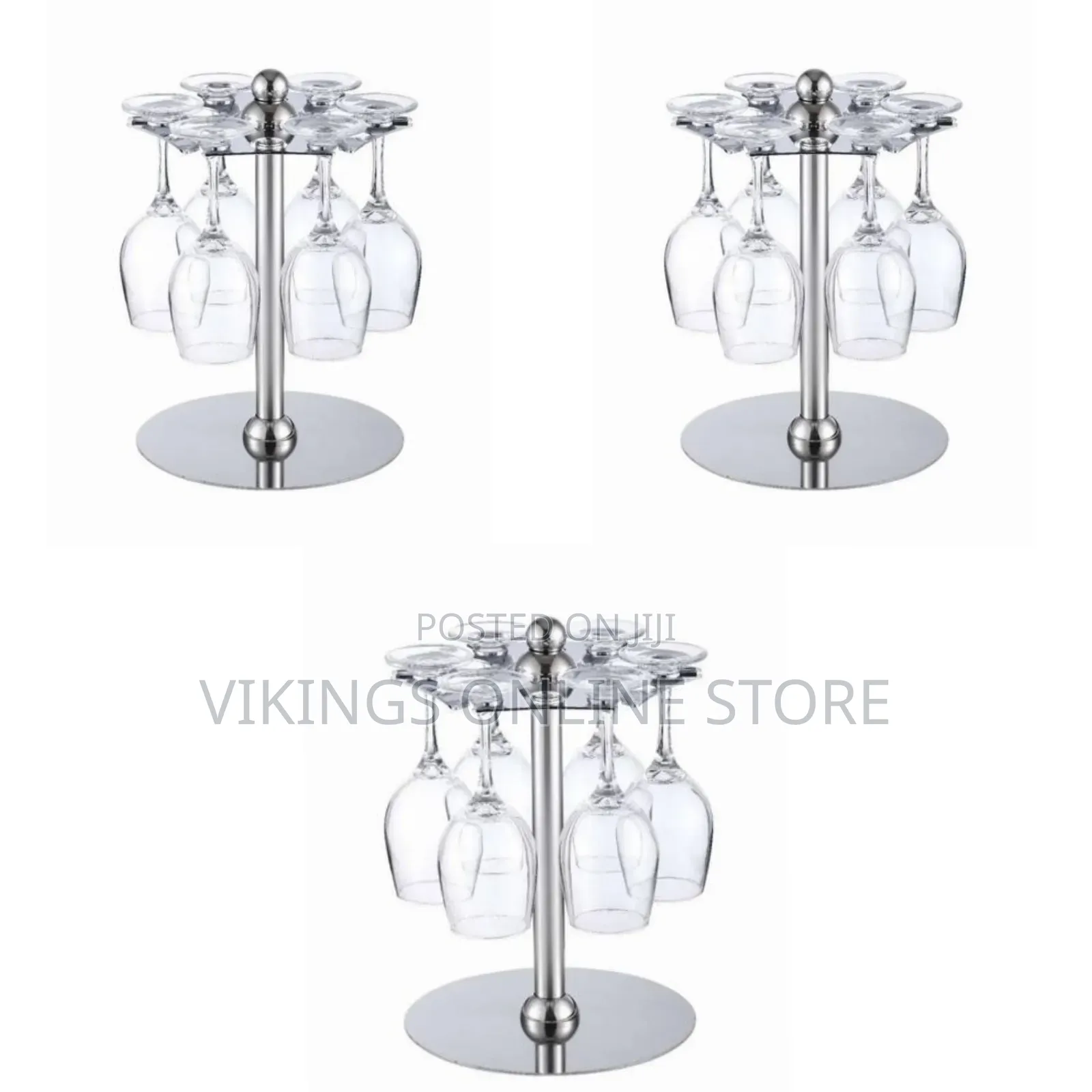 Countertop Rotating 6 Wine Glass Cup Holder Drying Rack Stand Storage
