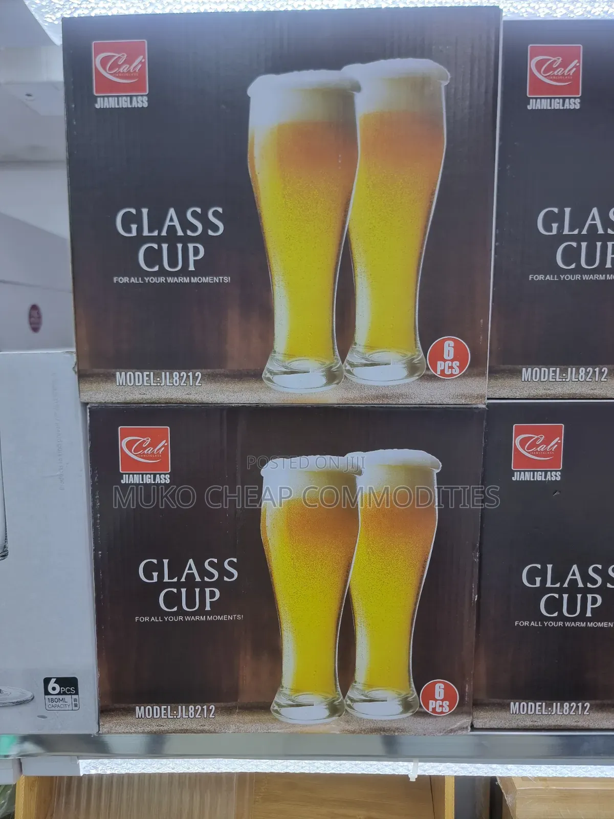 Beer Mug Glass 6pieces