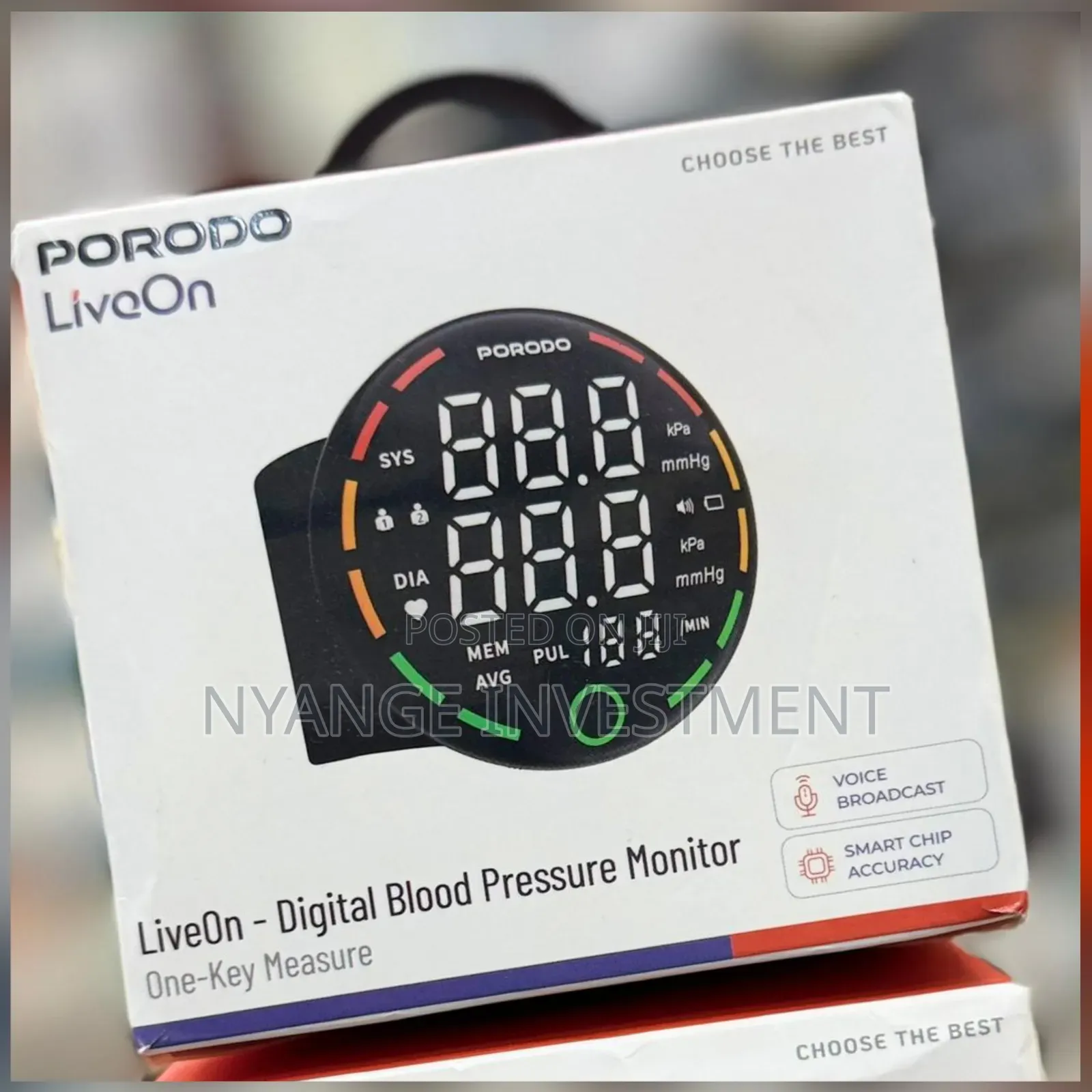 Porodo Liveon Digital Blood Pressure Monitor -