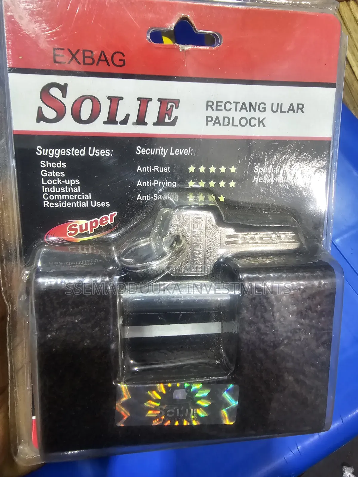 Solie Rectangular Padlock