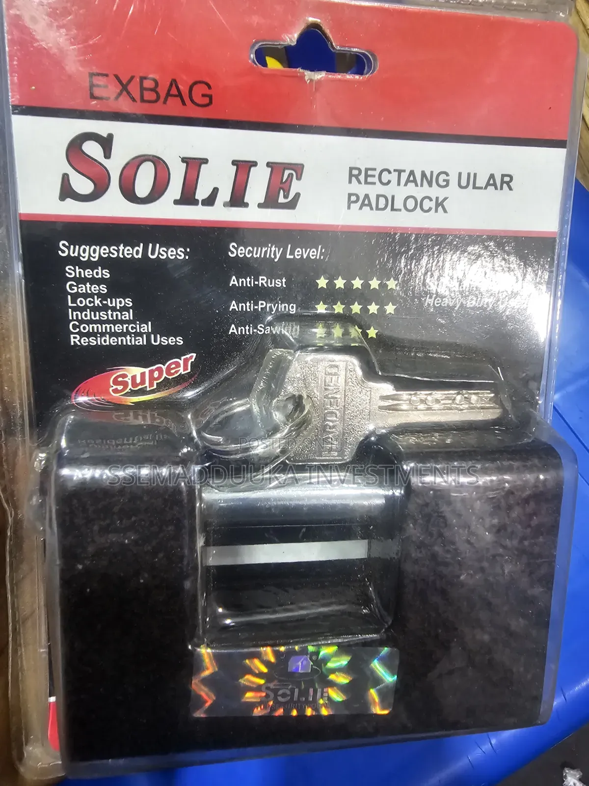 Solie Rectangular Padlock