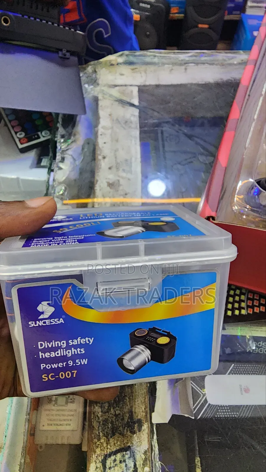 200w Led Headlamp With White and Yellow Light, Zoom, Digital Indicator