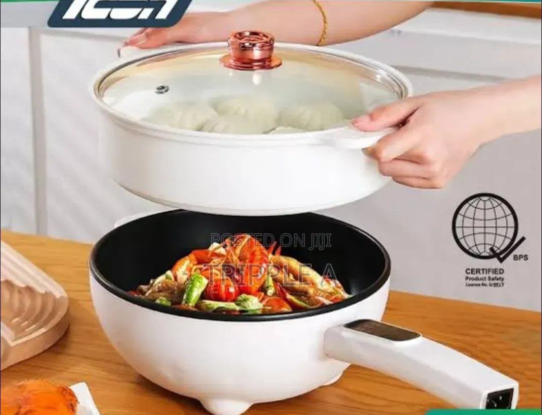 4l Multifunctional Electric Wok 2 in 1 Non Stick Electric Frying Pan