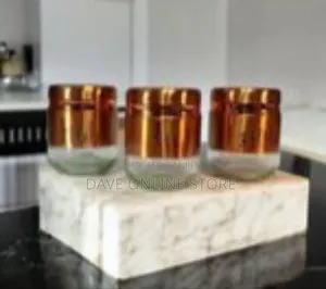 Set of 3 Modern Glass Kitchen Canisters