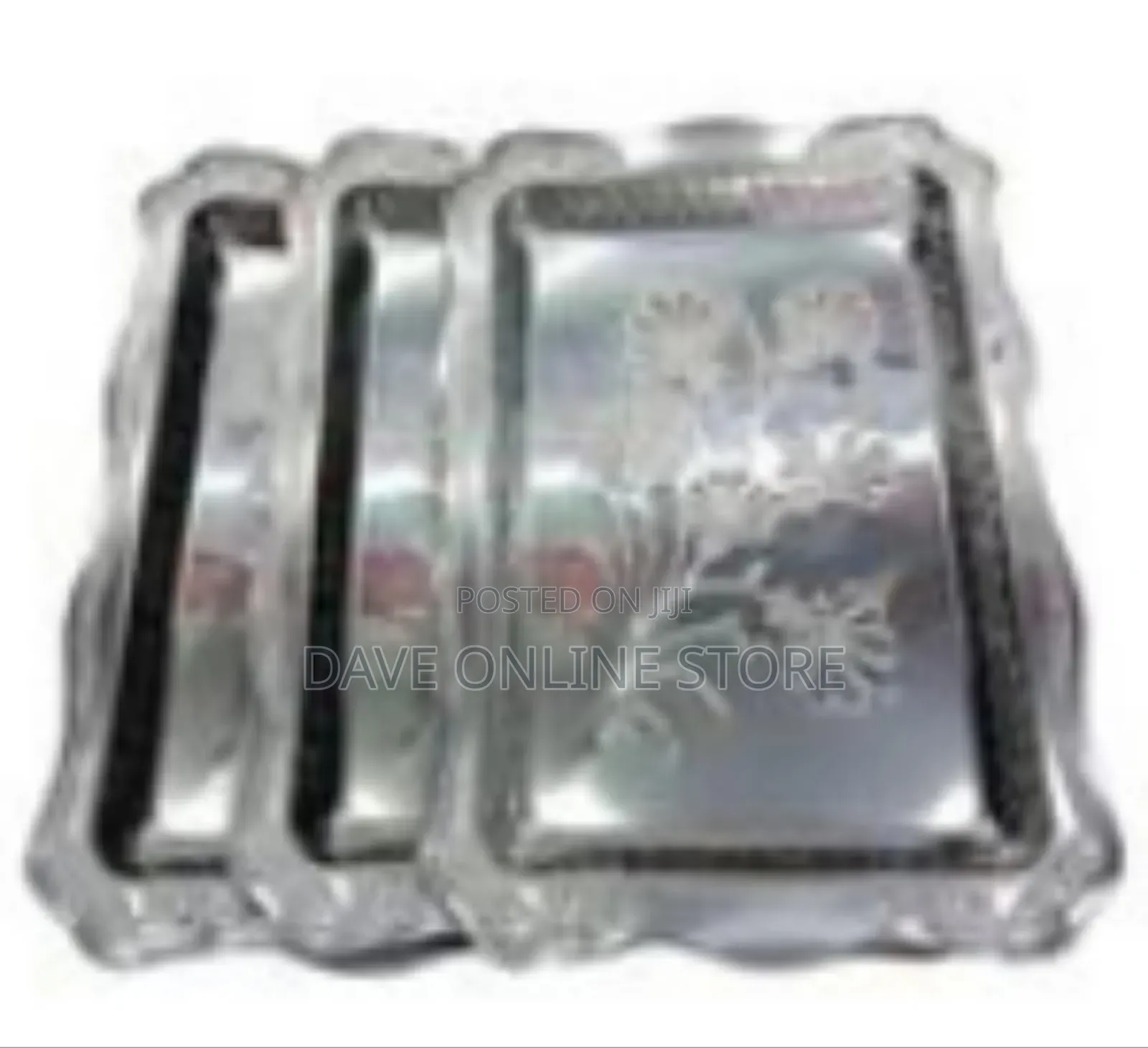 3 Stainless Steel Trays