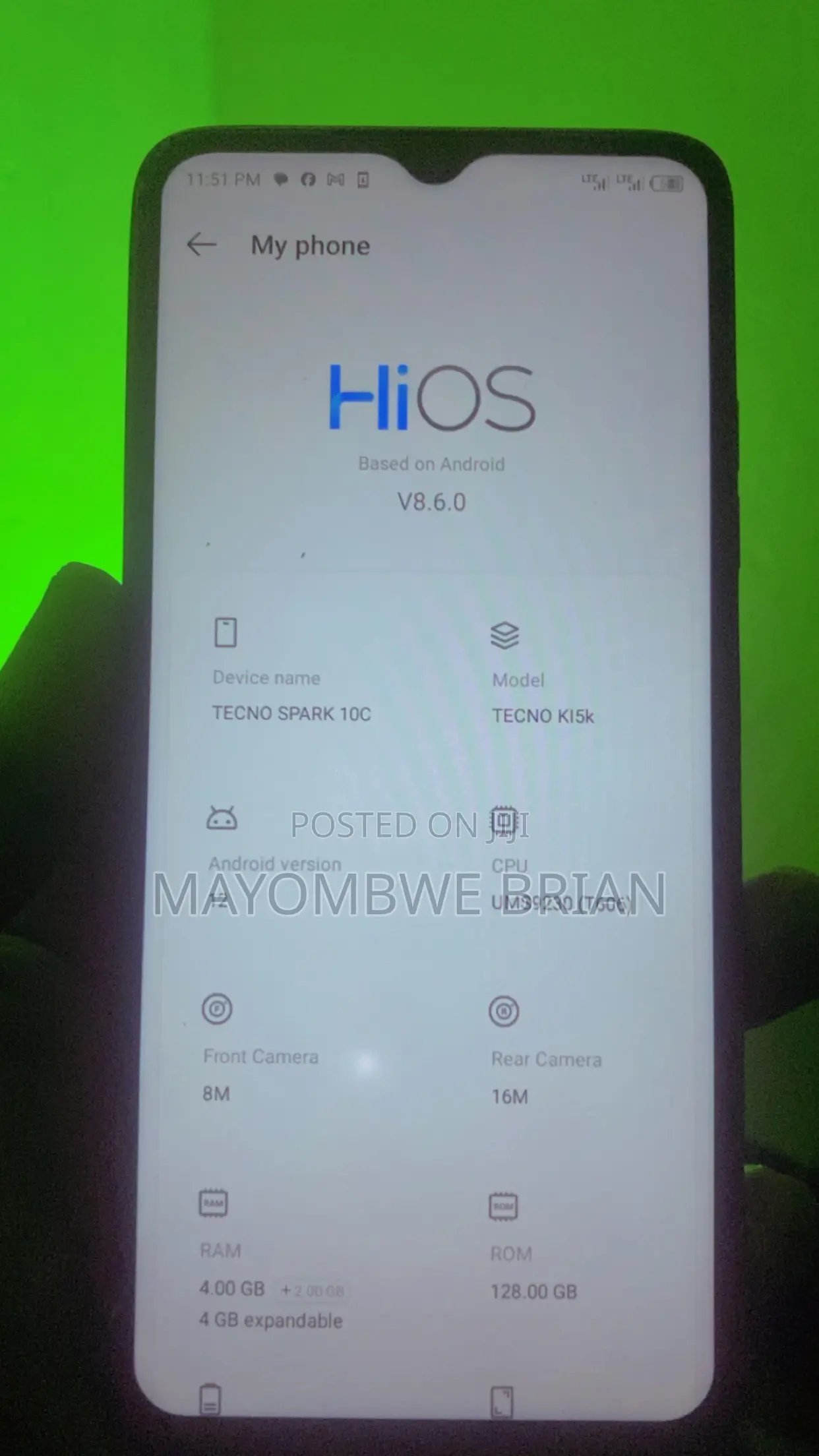 Tecno Spark 10C 128 GB
