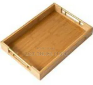 Elegant Bamboo Serving Tray Set