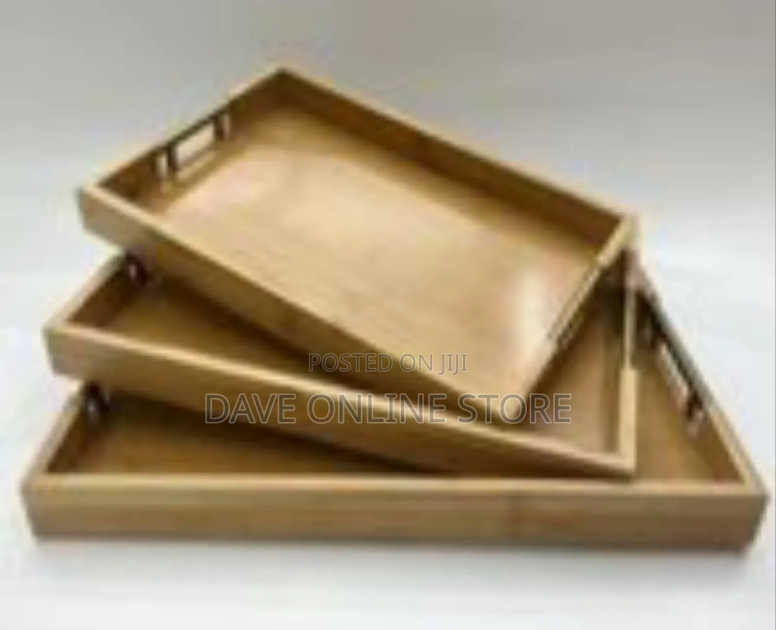 Elegant Bamboo Serving Tray Set