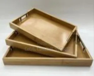 Elegant Bamboo Serving Tray Set