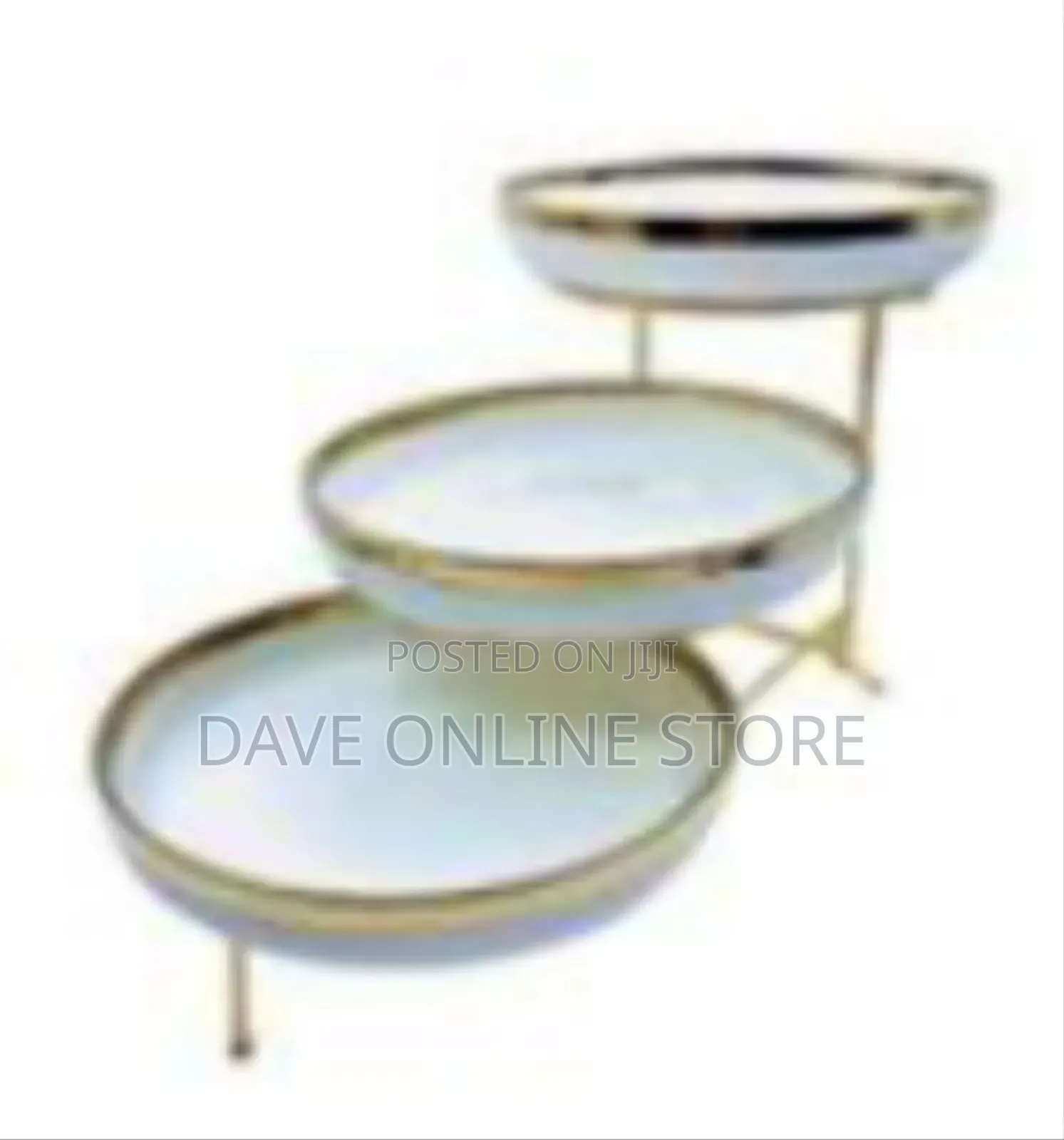 3-Tier Gold Line Serving Bowls