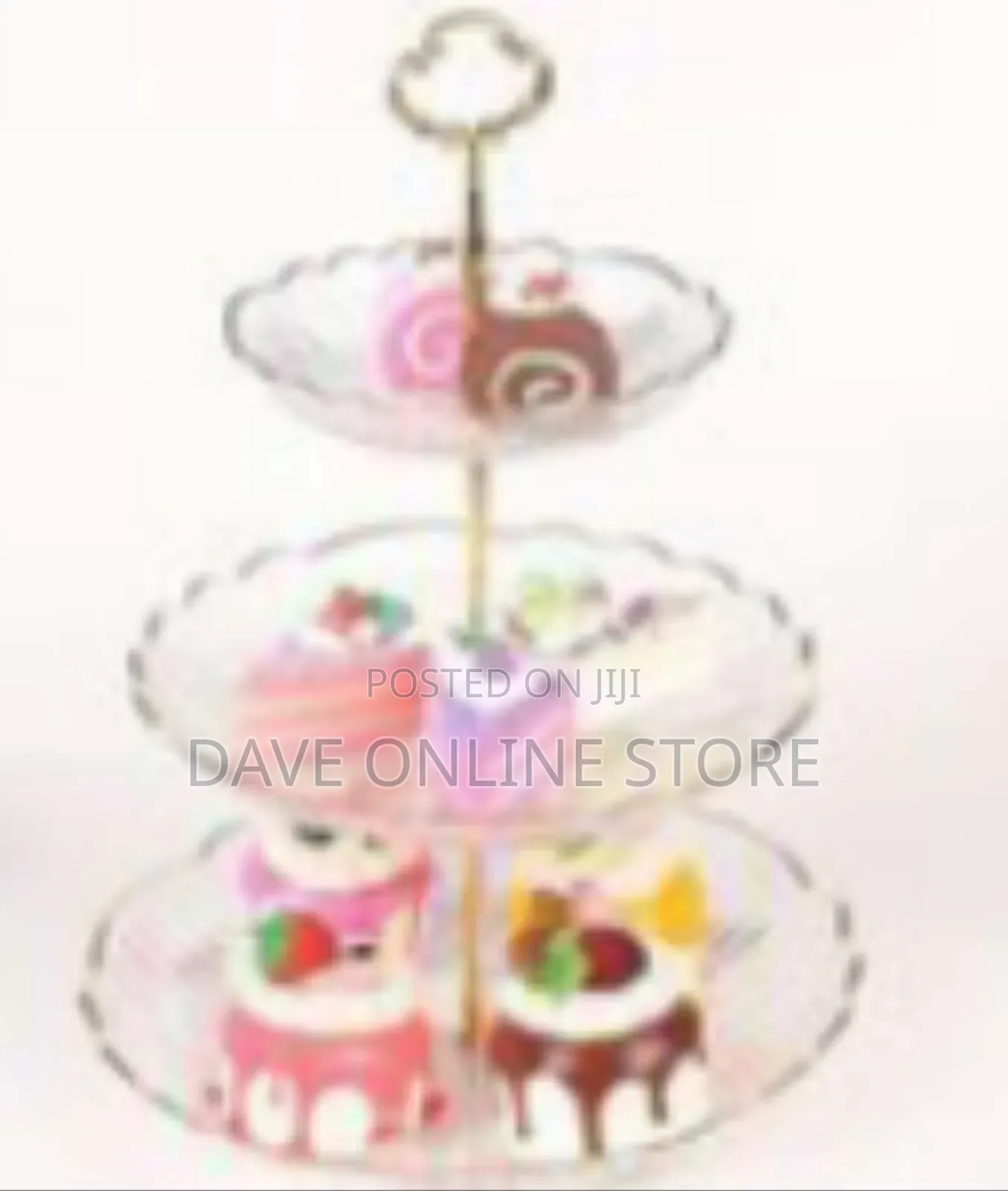 Elegant Three-Tiered Serving Stand / Dessert Tower