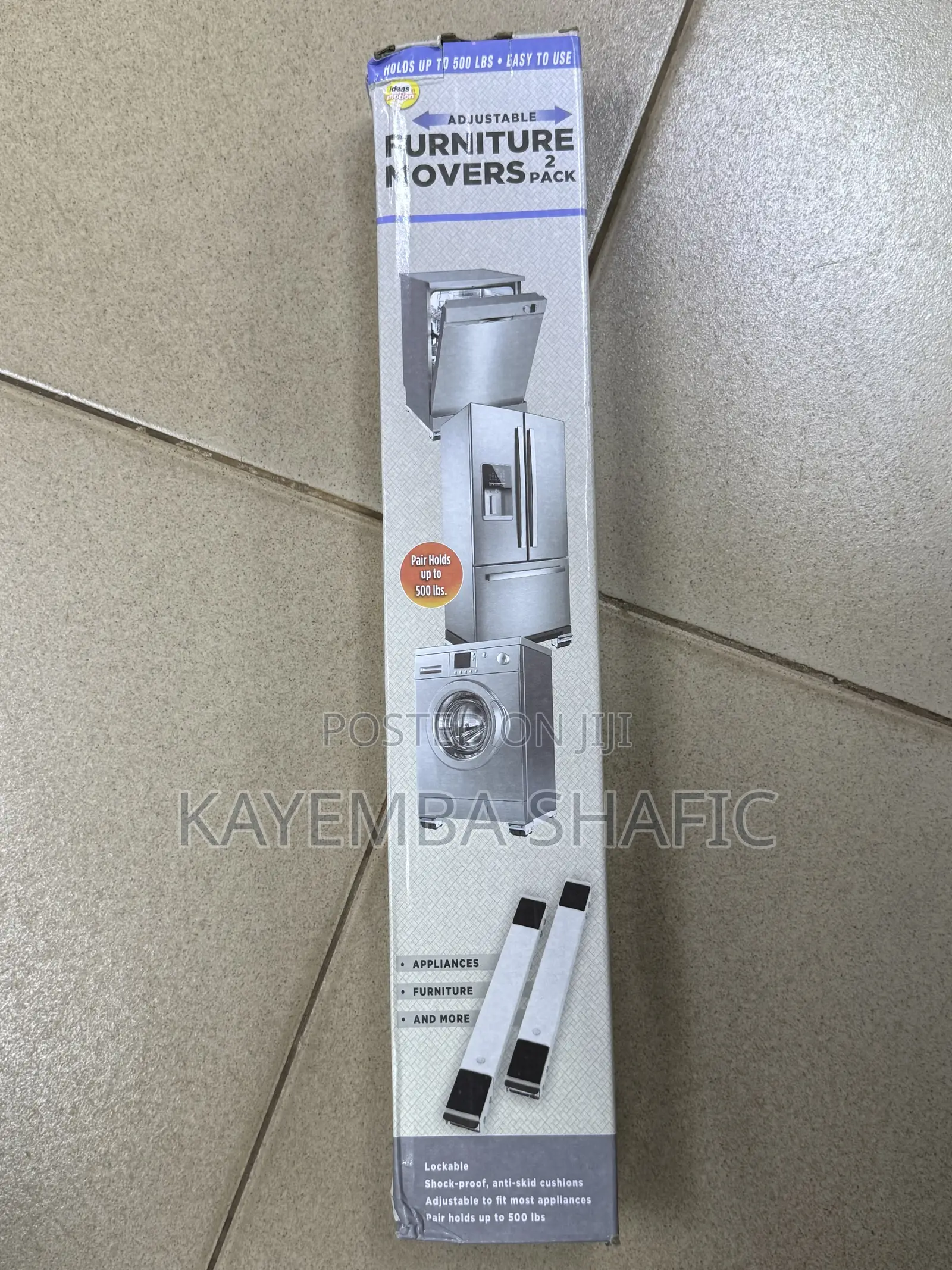Heavy Duty Adjustable Furniture Appliance Roller Movers (2 Pack)