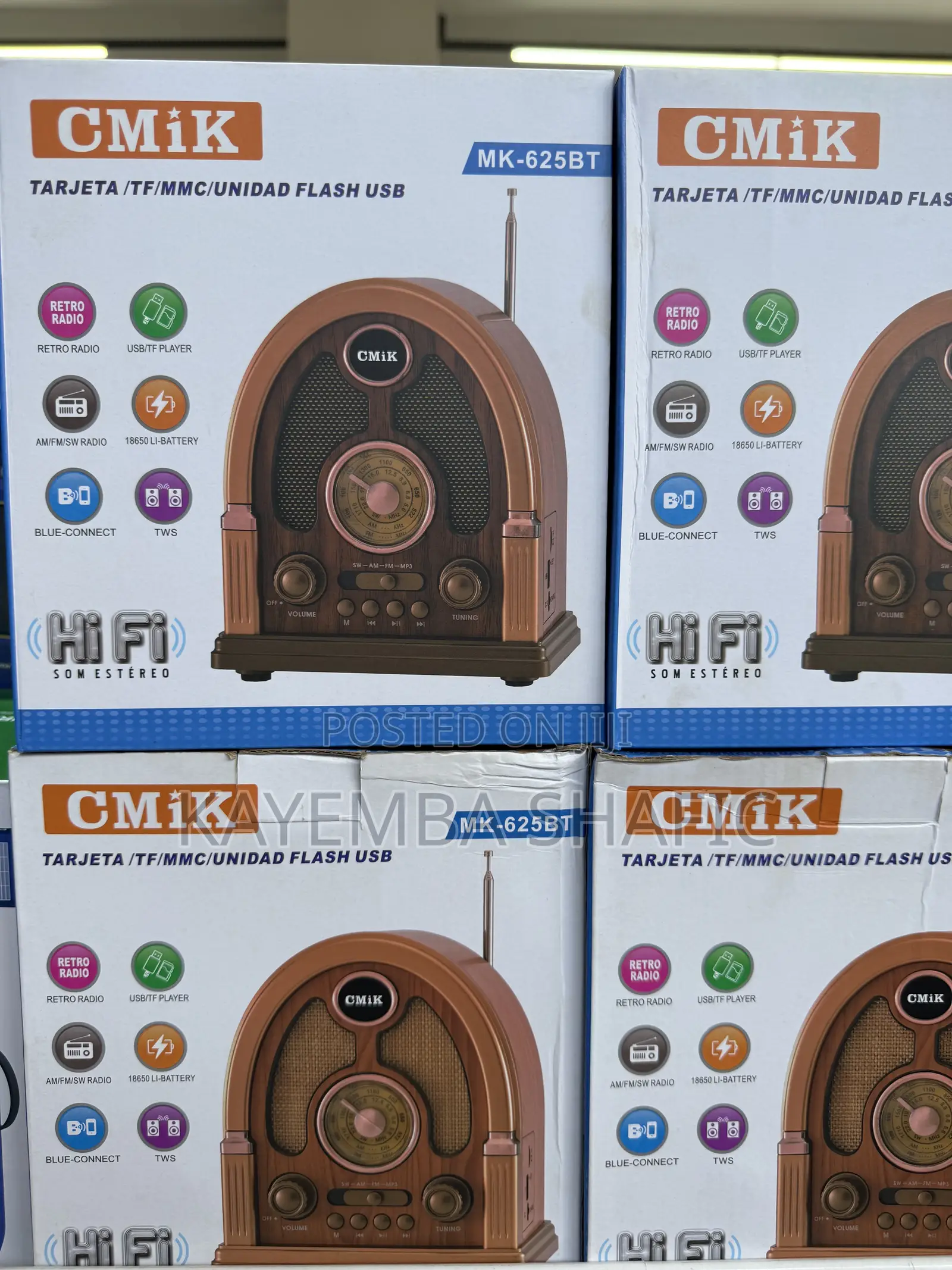 Cmik Mk-625bt Retro Portable Bluetooth Speaker Radio