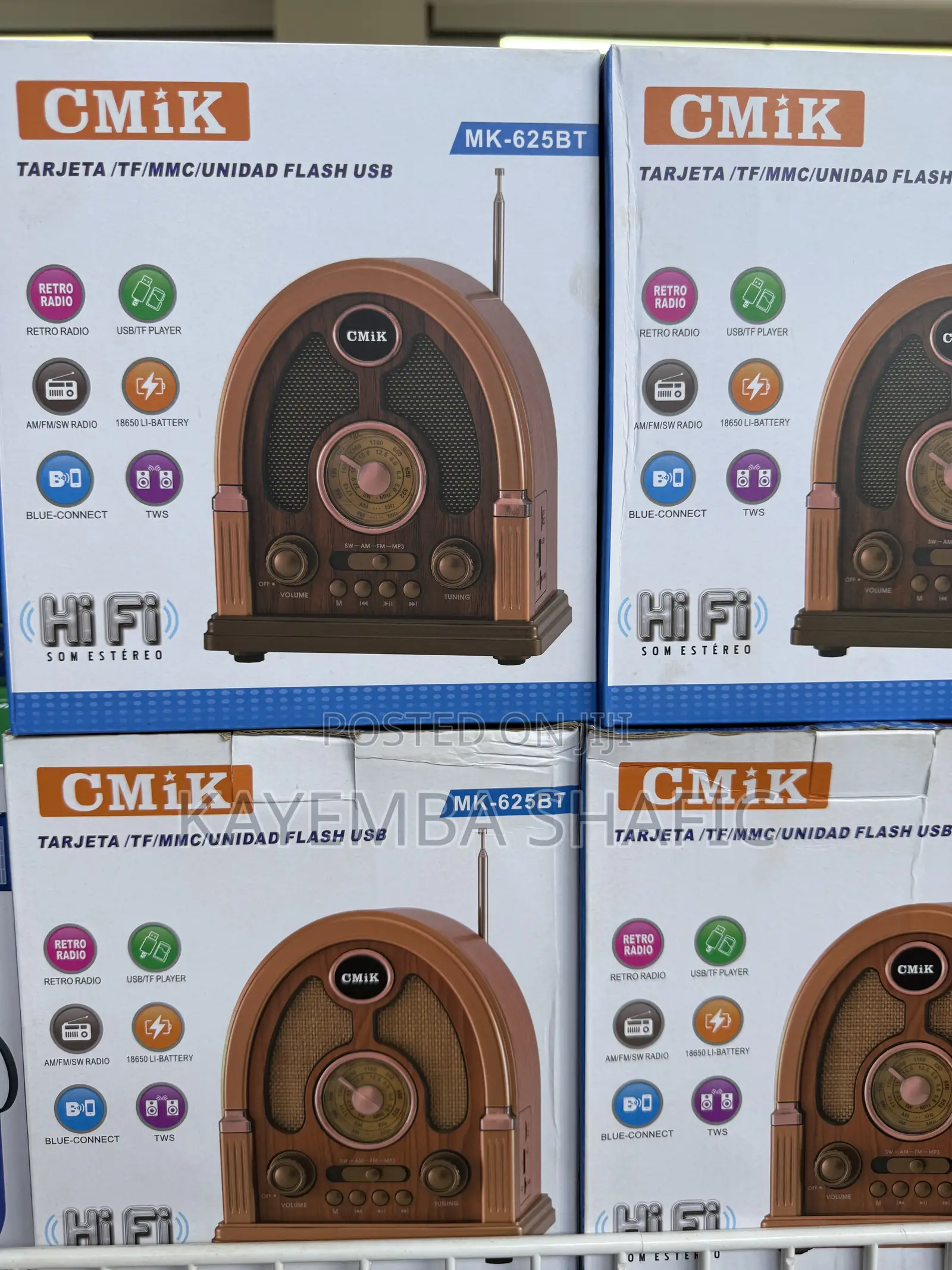 Cmik Mk-625bt Retro Portable Bluetooth Speaker Radio