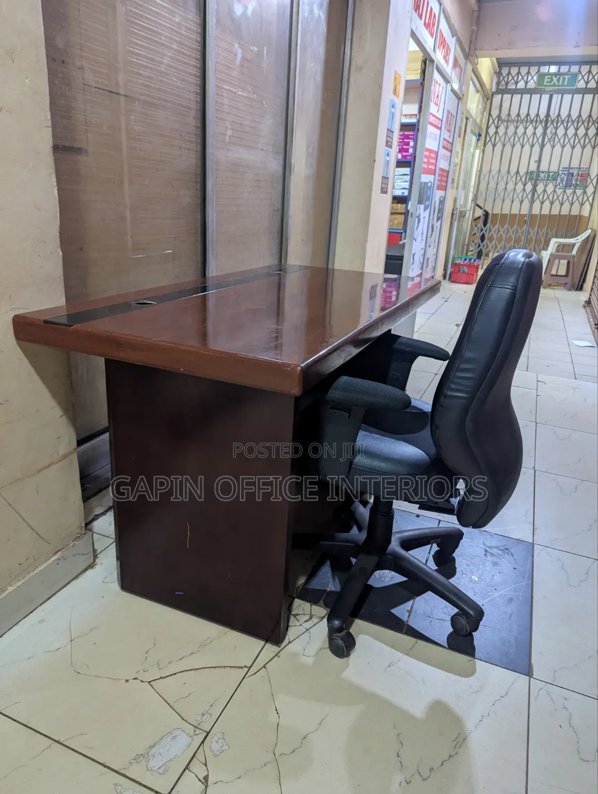 140cm Table// Desk With Heavy Duty Short Back Office Chair