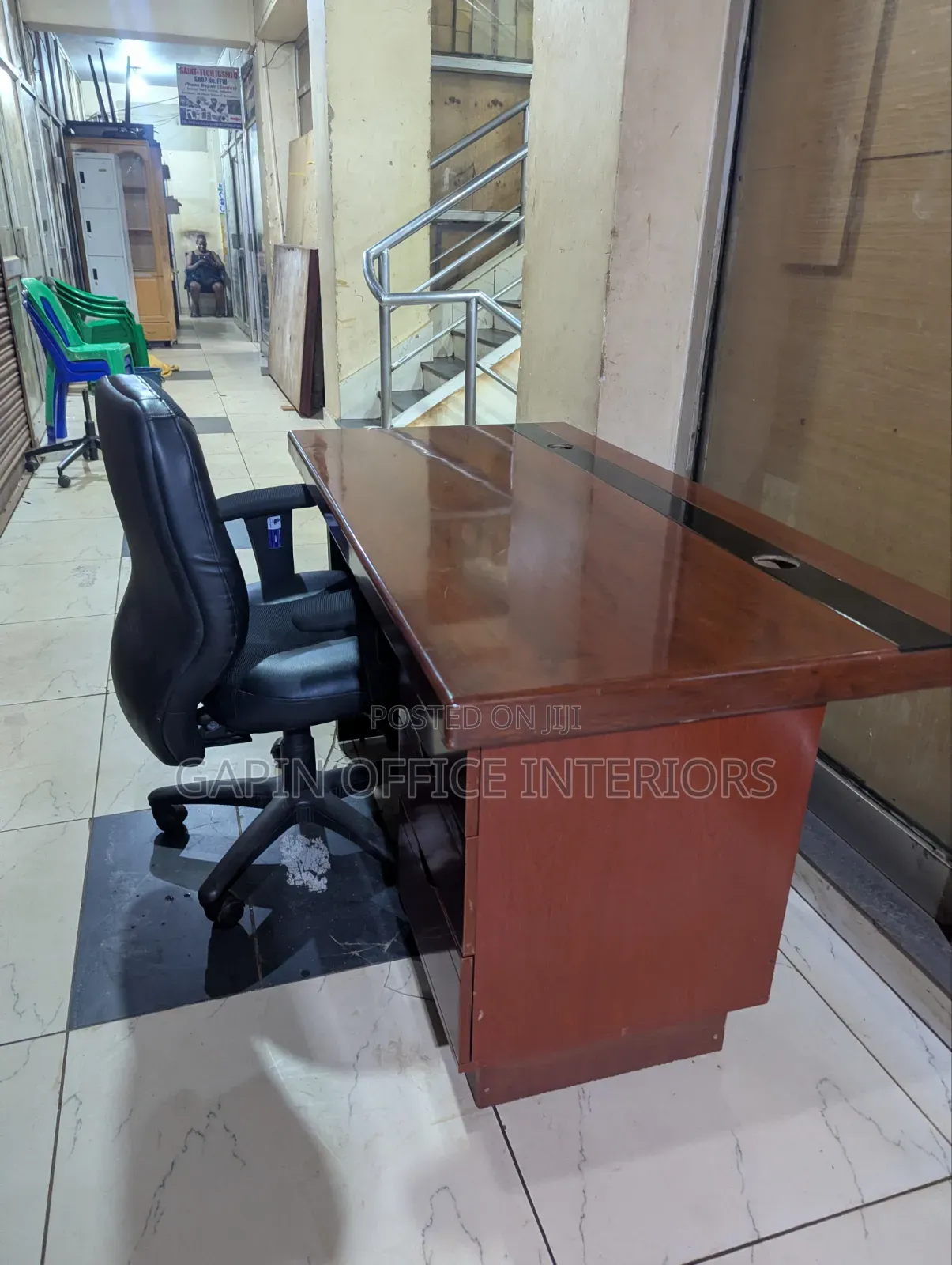 140cm Table// Desk With Heavy Duty Short Back Office Chair