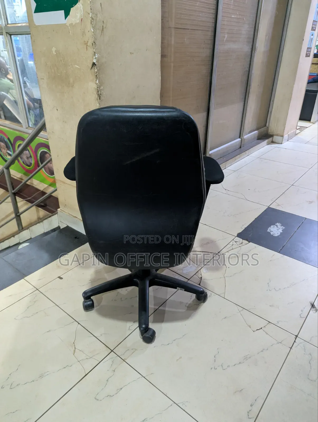 Refurbished Leather Mesh Office Chair, Adjustable