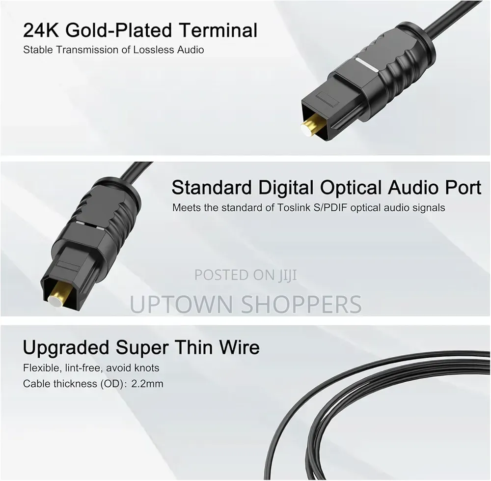 Digital Optical Audio Coaxial Cable Optic Fibre Square Mouth