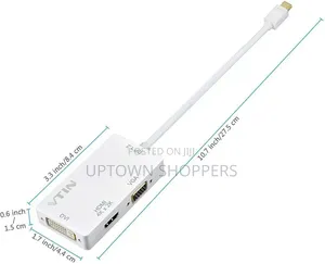 3 In 1 Mini Display (Thunderbolt) To Hdmi/Dvi/Vga Adapter