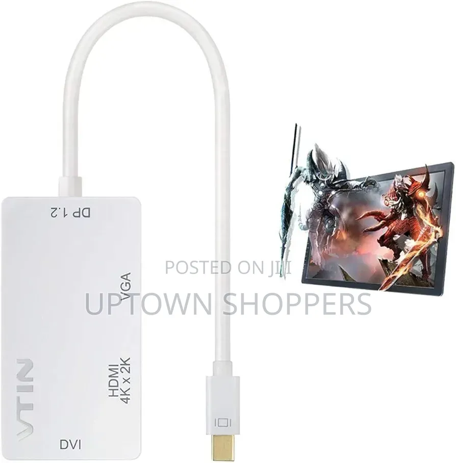 3 In 1 Mini Display (Thunderbolt) To Hdmi/Dvi/Vga Adapter
