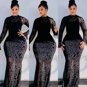 Mesh Flocked Max Dresses