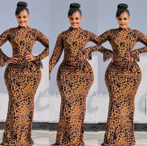 Mesh Flocked Max Dresses