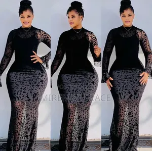Mesh Flocked Max Dresses