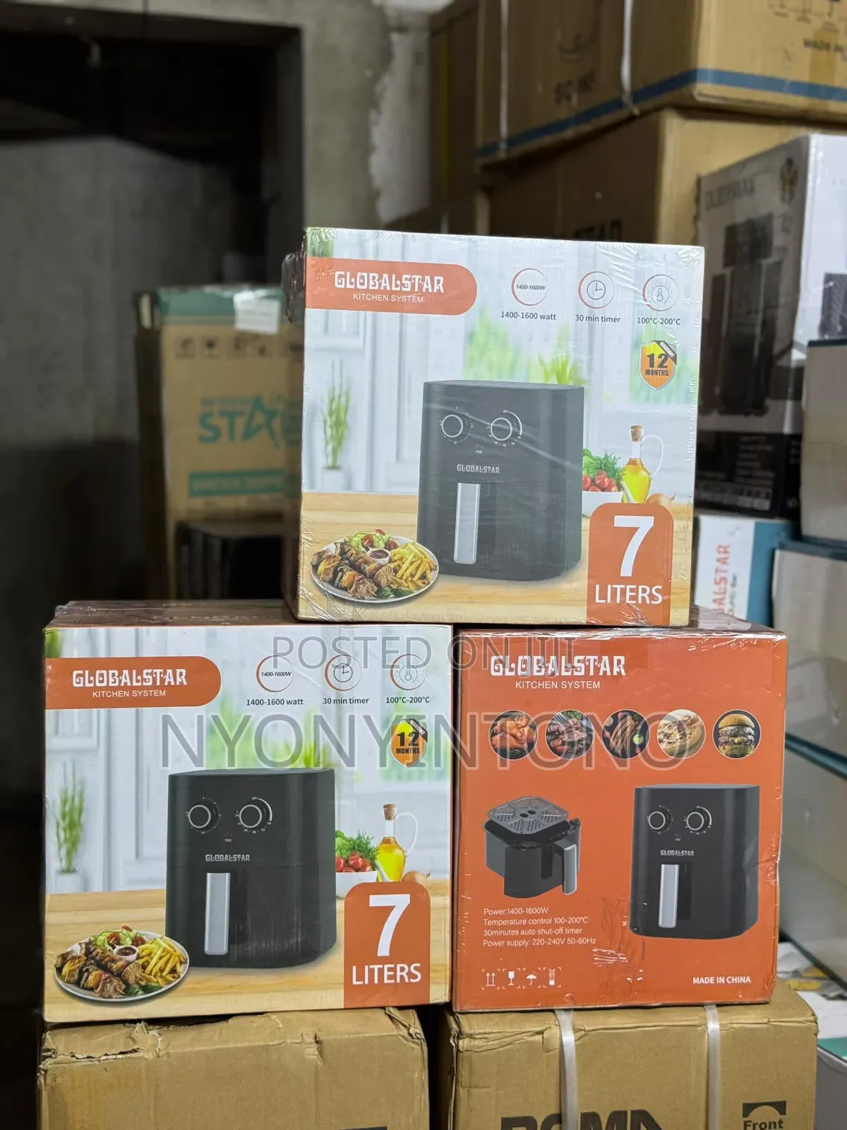Globalstar 7litres Air Fryer Automated With 30mins Timer