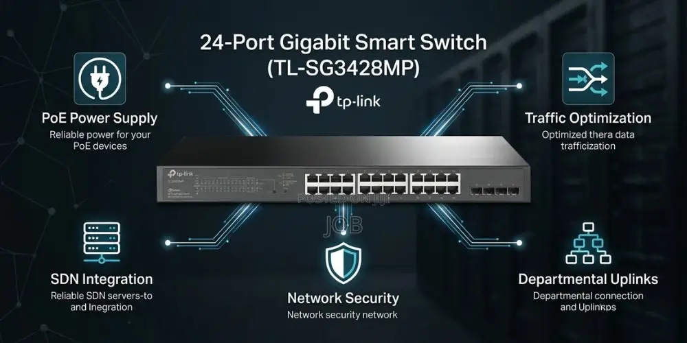 Tp-Link Tl-Sg2428p 24-Port Smart Managed Gigabit Poe+ Switch W/4x1g