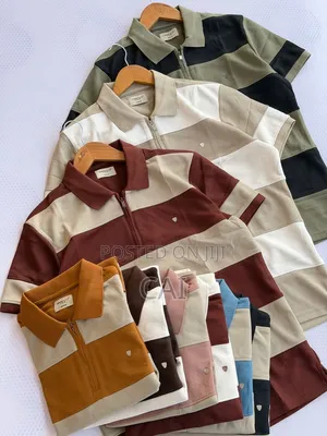 Trendy Striped Ruby-Style Polo Tshirts