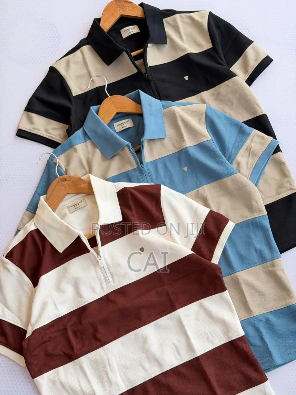 Trendy Striped Ruby-Style Polo Tshirts