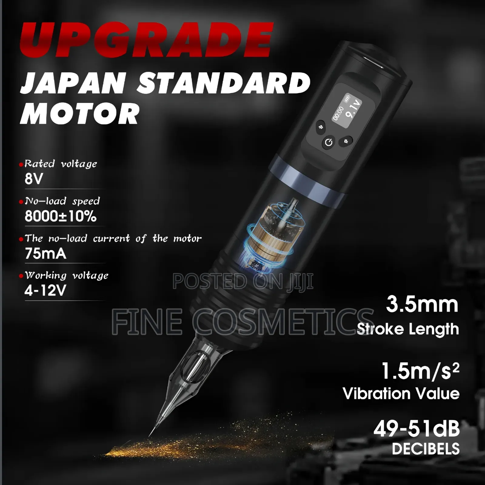 Rechargeable Cordless Tattoo Machine Wireless Microblading Makeup Gun