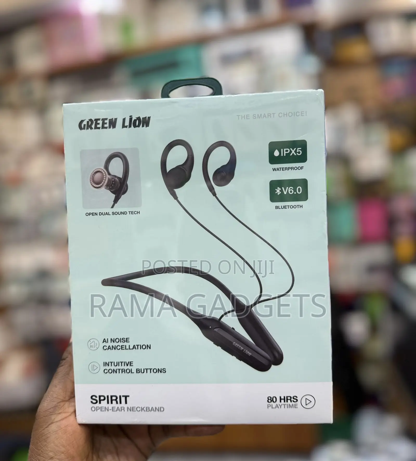 Green Lion Spirit Open-Ear Neckband Bluetooth Headset