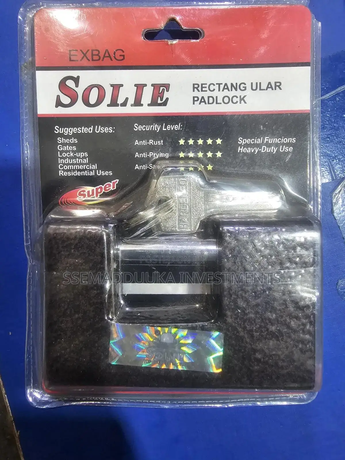 Solie Rectangular Padlock