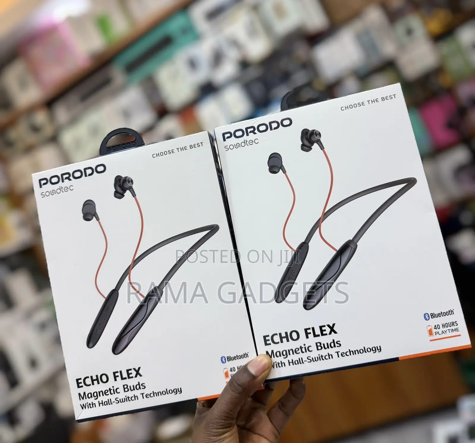 Porodo Soundtec Echo Flex Magnetic Neckband Earbuds