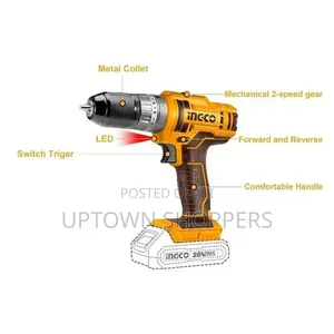 Ingco Cordless Impact Drill 20v, With 1.5 Battery