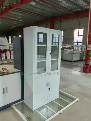 Swivel Metallic Half Glass File Cabinet Half Glass File Cabinet